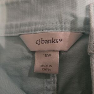 CJ Banks Light Aqua Stretch Denim Jean skirt